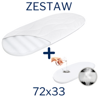 KIT - 72x33 AhojBaby carrycot mattress + AIR PROTECT protector