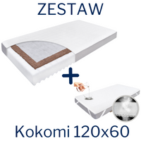 KIT - KOKOMI 120x60 mattress + AIR PROTECT protector