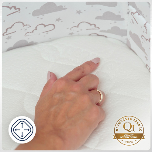 Materac 86x50 do dostawki Momi Smart Bed, Lionelo Theo / Timon / Luna, Espiro Cloud, Kinferkraft Sofi - / Plus