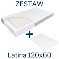 Set - LATINA 120x60 mattress + Crib wedge