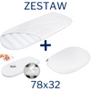 Zestaw - Materac 78x32 + 1x Prześcieradło + 2x Ochraniacz + 1x Klin