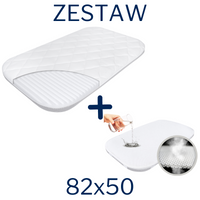 ZESTAW - Materac do Chicco Next2Me Magic/ Dream/ Essential 82x50 + Ochraniacz AIR PROTECT