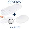 ZESTAW - Materac do gondoli 72x33 AhojBaby + Ochraniacz AIR PROTECT + Klin do Łóżeczka