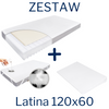 Set - LATINA 120x60 mattress + AIR PROTECT protector + Crib wedge