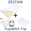 Set - FizjoMAX Trip Travel Mattress 120x60 + AIR PROTECT Protector + Crib Wedge