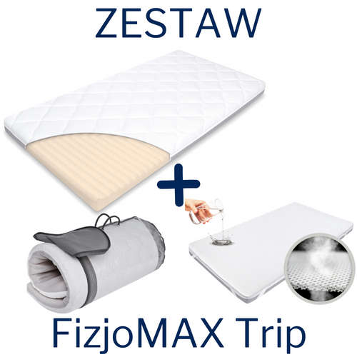 Set - FizjoMAX Trip Travel Mattress 120x60 + AIR PROTECT Protector