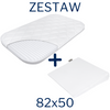 ZESTAW - Materac do dostawki Chicco Next2Me Magic/ Dream/ Essential 82x50 + Klin do Łóżeczka