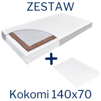 Set - KOKOMI 140x70 mattress + Crib wedge