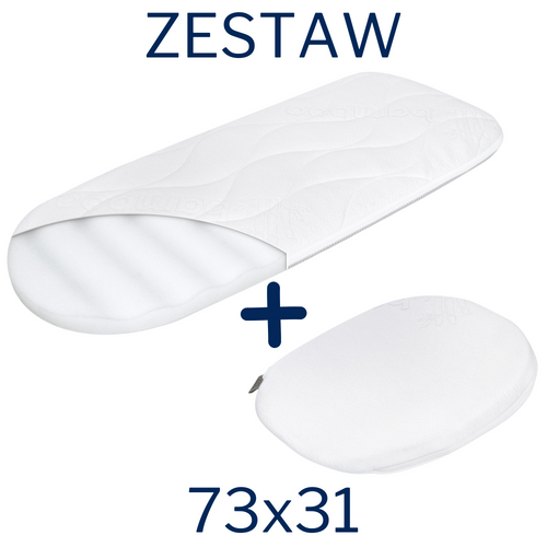 KIT - Crib mattress 73x31 + Crib wedge