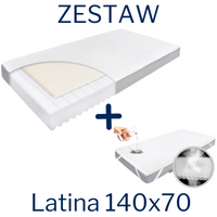 ZESTAW - Materac LATINA 140x70 + Ochraniacz AIR PROTECT