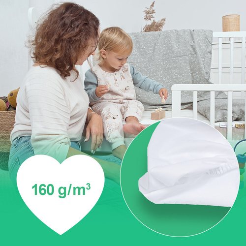Prześcieradło do łóżka 90x180 / 90x190 / 90x200 bambusowe z gumką Poleca Mama Fizjoterapeuta