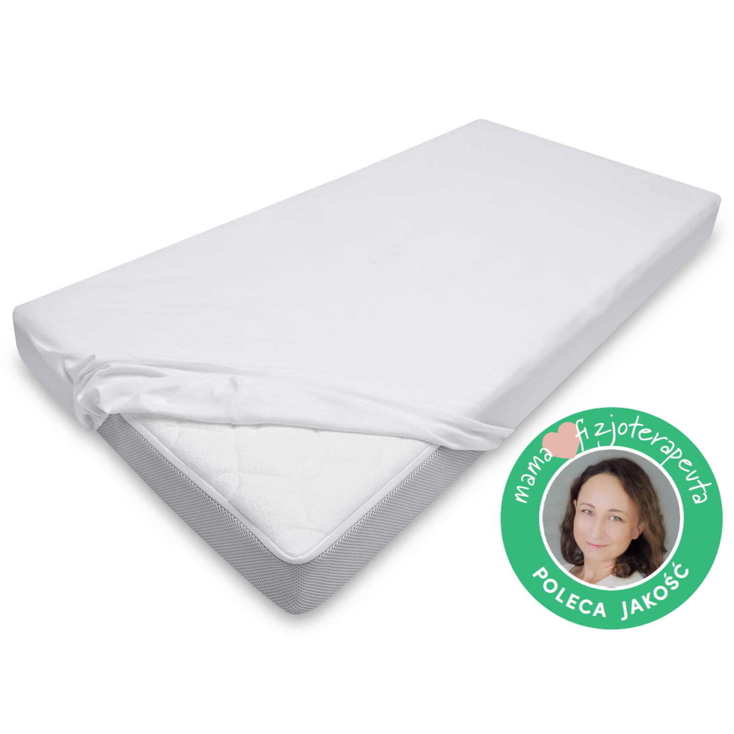 Prześcieradło do łóżka 160x70 bambusowe z gumką Poleca Mama Fizjoterapeuta