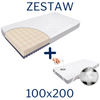 Zestaw - Materac FizjoMAX 100x200 + 2x Ochraniacz