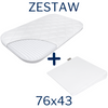 ZESTAW - Materac do dostawki Lionelo Aurora 76x43 + Klin do Dostawki