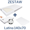 Set - LATINA 140x70 mattress+ AIR PROTECT protector + Crib wedge