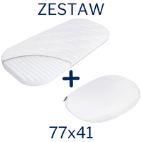 ZESTAW - Materac do kołyski Kinderkraft Lovi 77x41 Piankowy + Klin do Kołyski