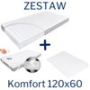 Zestaw - Materac Komfort 120x60 + 2x Ochraniacz + 1x Klin