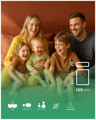 Materac 160x200 Fizjomax® Adult Poleca Mama Fizjoterapeuta