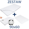 ZESTAW - Materac do kołyski 90x60 + Ochraniacz AIR PROTECT + Klin do Kołyski