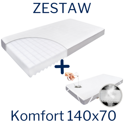  KIT - COMFORT mattress 140x70 + AIR PROTECT protector