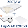 Set - FizjoMAX Baby 120x60 mattress + AIR PROTECT protector + Crib wedge