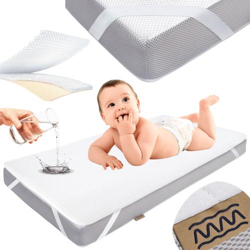 Ochraniacz na materac 120x80 do Łóżeczka Oddychający Wodoodporny'
