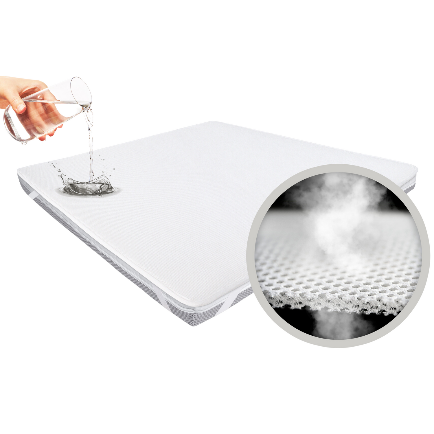 Ochraniacz na materac do kojca 95x95 Oddychający Wodoodporny