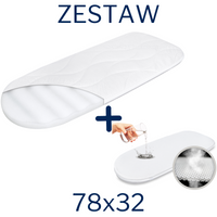 ZESTAW - Materac do gondoli 78x32 + Ochraniacz AIR PROTECT