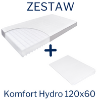 Set - KOMFORT Hydro mattress 120x60 + Crib wedge