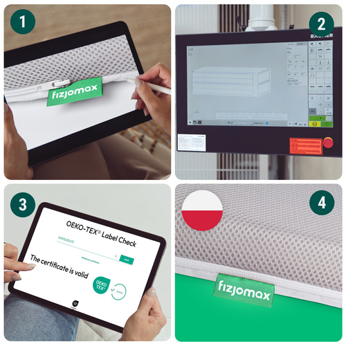 Materac Fizjomax® One do dostawki Momi Smart Bed oraz Lionelo Theo/ Timon 86x50 Poleca Mama Fizjoterapeuta
