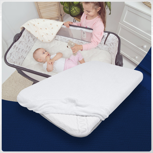 Prześcieradło do Małej Dostawki lub Kołyski Dopasowane z Gumką na Materac