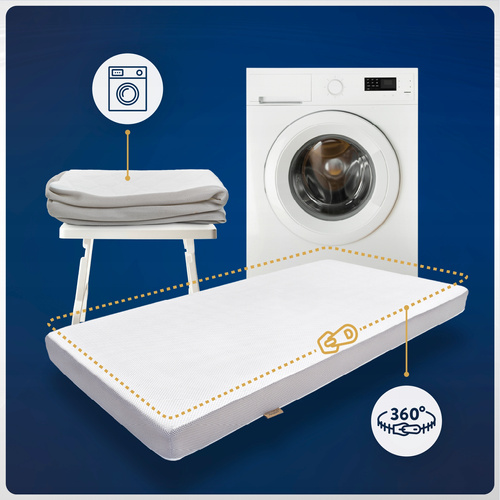 Materac 60x120 do łóżeczka z woskiem swolniającym wchłanianie cieczy