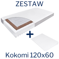 Zestaw - Materac KOKOMI 120x60 + Klin do Łóżeczka