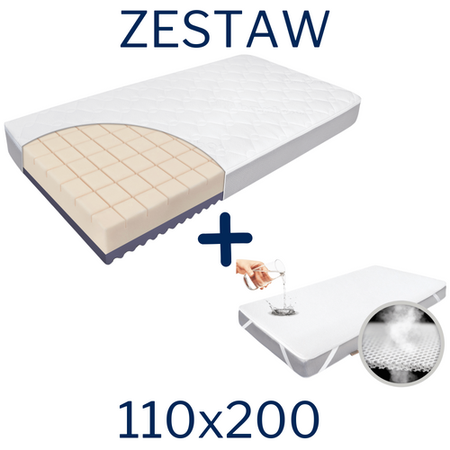  ZESTAW - Materac FizjoMAX Junior 110x200 + Ochraniacz AIR PROTECT