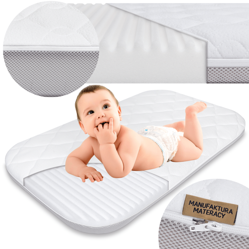 ZESTAW - Materac do dostawki Kinderkraft Neste up/ Air/ Grow 89x52 + 2x Prześcieradło