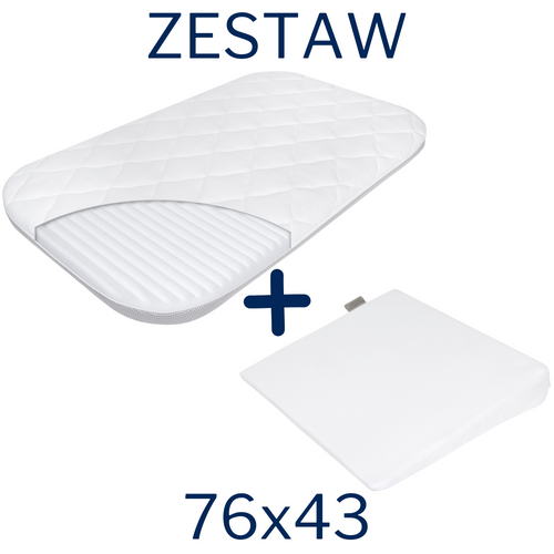 ZESTAW - Materac do dostawki Lionelo Aurora 76x43 + Klin do Dostawki