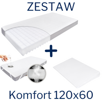 Set - COMFORT mattress 120x60 + AIR PROTECT protector + Crib wedge