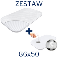 ZESTAW - Materac do Momi Smart Bed oraz Lionelo Theo/ Timon 86x50 + Ochraniacz AIR PROTECT