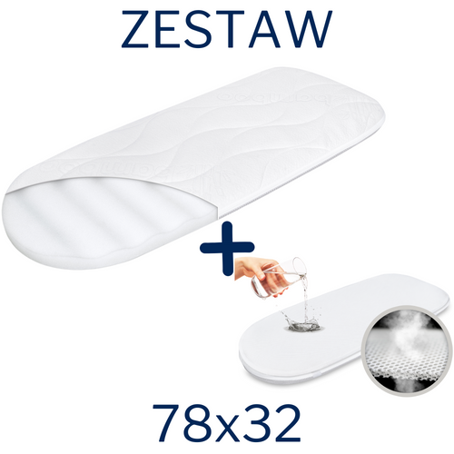 KIT - 78x32 carrycot mattress + AIR PROTECT protector