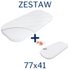  ZESTAW - Materac do Kinderkraft Lovi 77x41 + 2x Prześcieradło + Ochraniacz AIR PROTECT