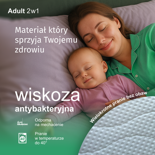 Materac 80x200 Fizjomax® Adult Poleca Mama Fizjoterapeuta