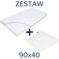 ZESTAW -  Materac do kołyski 90x40 + Klin do Łóżeczka