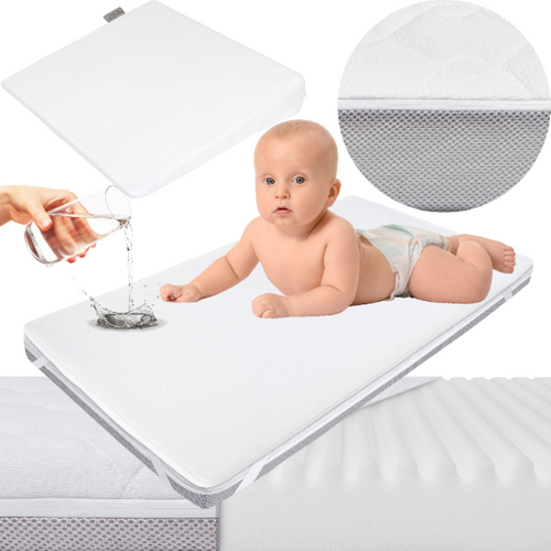 KIT - Cradle mattress 90x40 + AIR PROTECT protector + Crib wedge