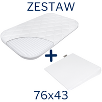 ZESTAW - Materac do dostawki Lionelo Aurora 76x43 + Klin do Dostawki