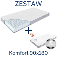 Materac KOMFORT 90x180 + Ochraniacz AIR PROTECT