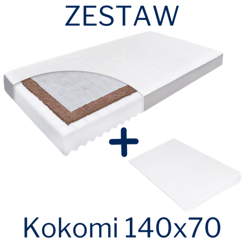 Zestaw - Materac KOKOMI 140x70 + Klin do Łóżeczka