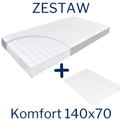 Zestaw - Materac KOMFORT 140x70 + Klin do Łóżeczka