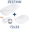 ZESTAW - Materac do kołyski Chicco Baby Hug 72x33 + Ochraniacz AIR PROTECT + Klin do Kołyski