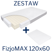 Zestaw - Materac FizjoMAX Baby 120x60 + Klin do Łóżeczka