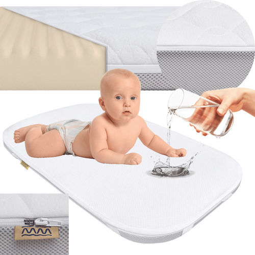 KIT - PhysioMAX First mattress for Chicco Next2Me Magic/ Dream/ Essential 82x50 Foam mattress + AIR PROTECT